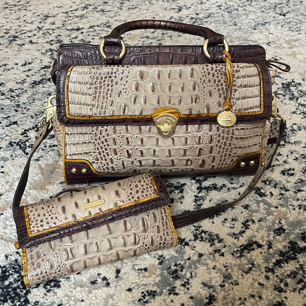 Brahmin Handbag + Matching Wallet